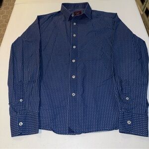 UNTUCK‎ Top Women's Blue Medium Size 14 Cotton Button Down Shirt